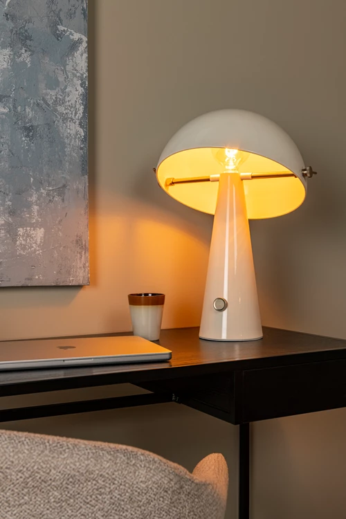 Lucide BARONE - Table lamp - Ø 38 cm - 1xE27 - Cream | Vibes - atmosphere 1